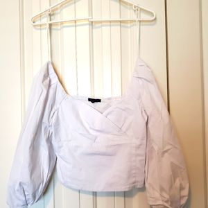 Dynamite sweetheart neckline poplin crop top